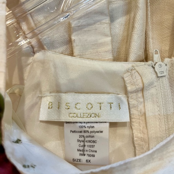 BISCOTTI Dress girls sz 6x fancy floral formal - Picture 6 of 7